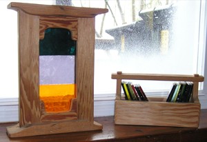one of my favorite treasures in Kyle's house: window sculpture (and house for that matter) by Kyle Flynn, photo by Sienna
